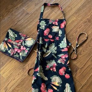 Farmhouse vegetable tablecloth and apron set🍅🥦
